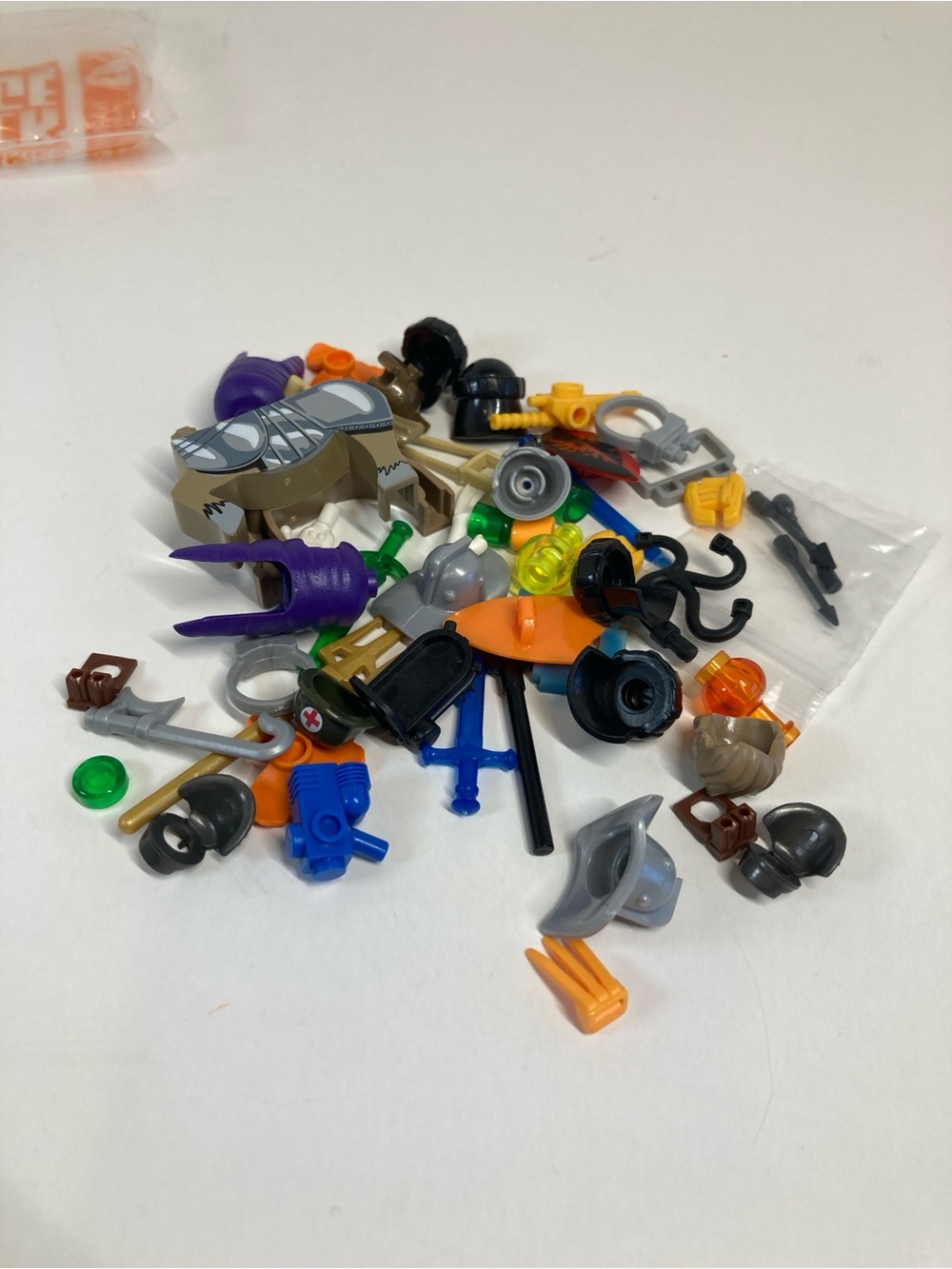 Brick Forge Mystery Pack of LEGO Compatible Minifigure Accessories Helmet Tools